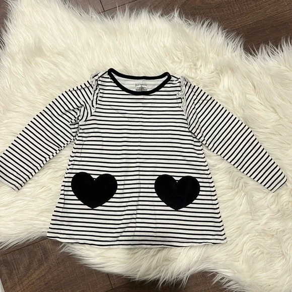 First impressions 100% cotton velvet heart patch Long Sleeve Tee size::4T - Picture 1 of 6